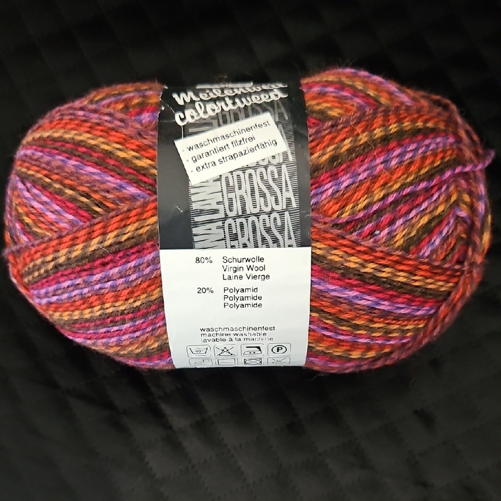 Lana Grossa Multicolored Sock Yarn meilenweit colortweed Made In Itlay NWT